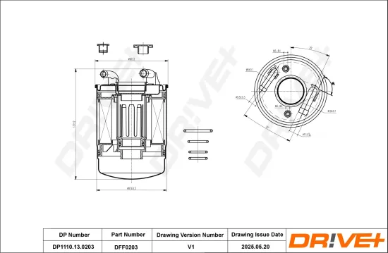 Kraftstofffilter Dr!ve+ DP1110.13.0203 Bild Kraftstofffilter Dr!ve+ DP1110.13.0203