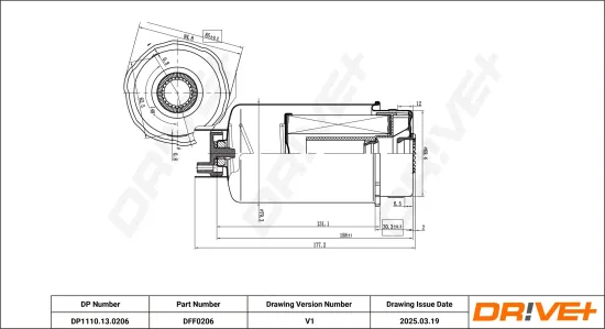 Kraftstofffilter Dr!ve+ DP1110.13.0206 Bild Kraftstofffilter Dr!ve+ DP1110.13.0206