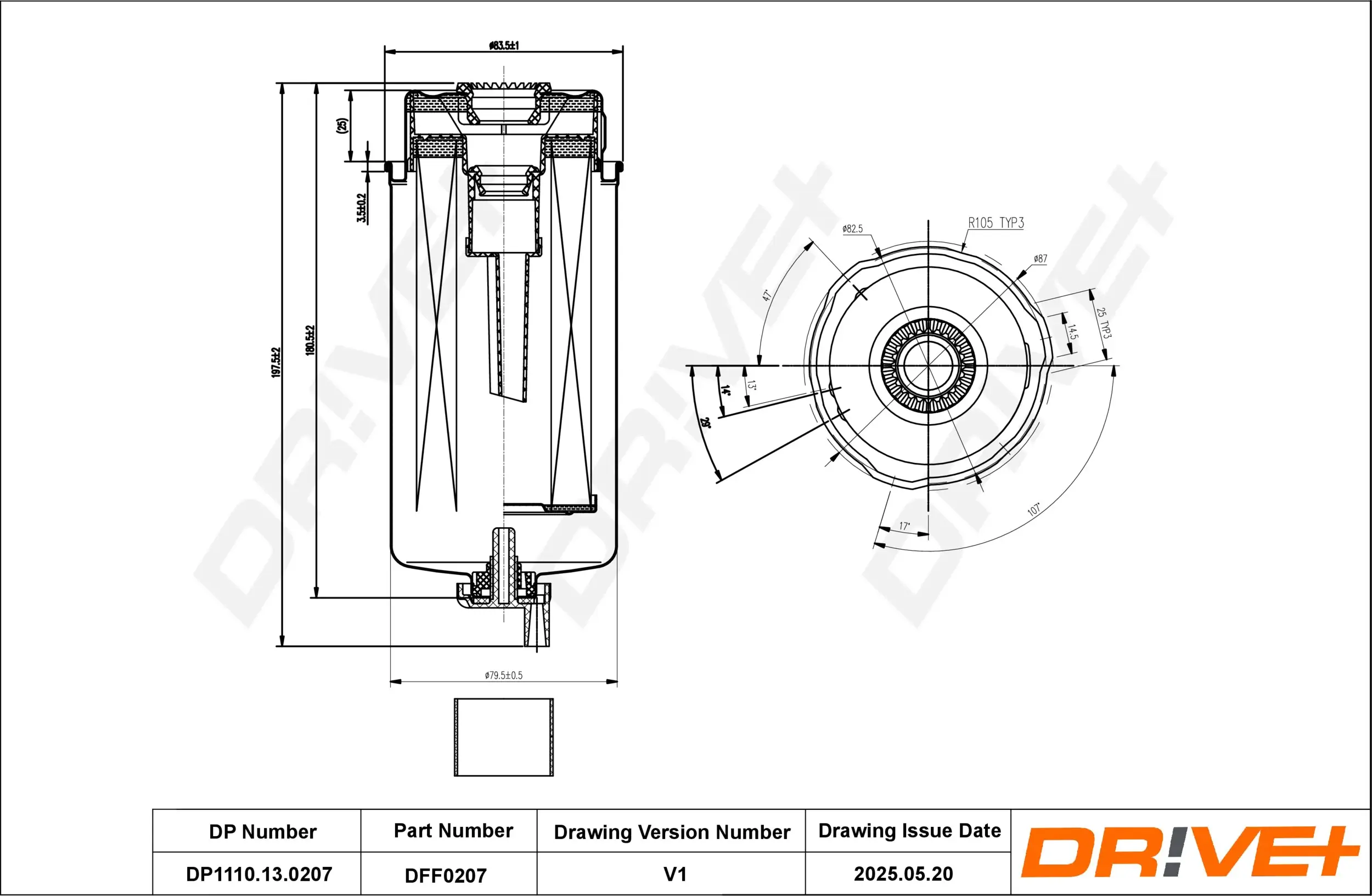 Kraftstofffilter Dr!ve+ DP1110.13.0207