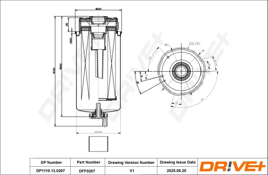 Kraftstofffilter Dr!ve+ DP1110.13.0207 Bild Kraftstofffilter Dr!ve+ DP1110.13.0207
