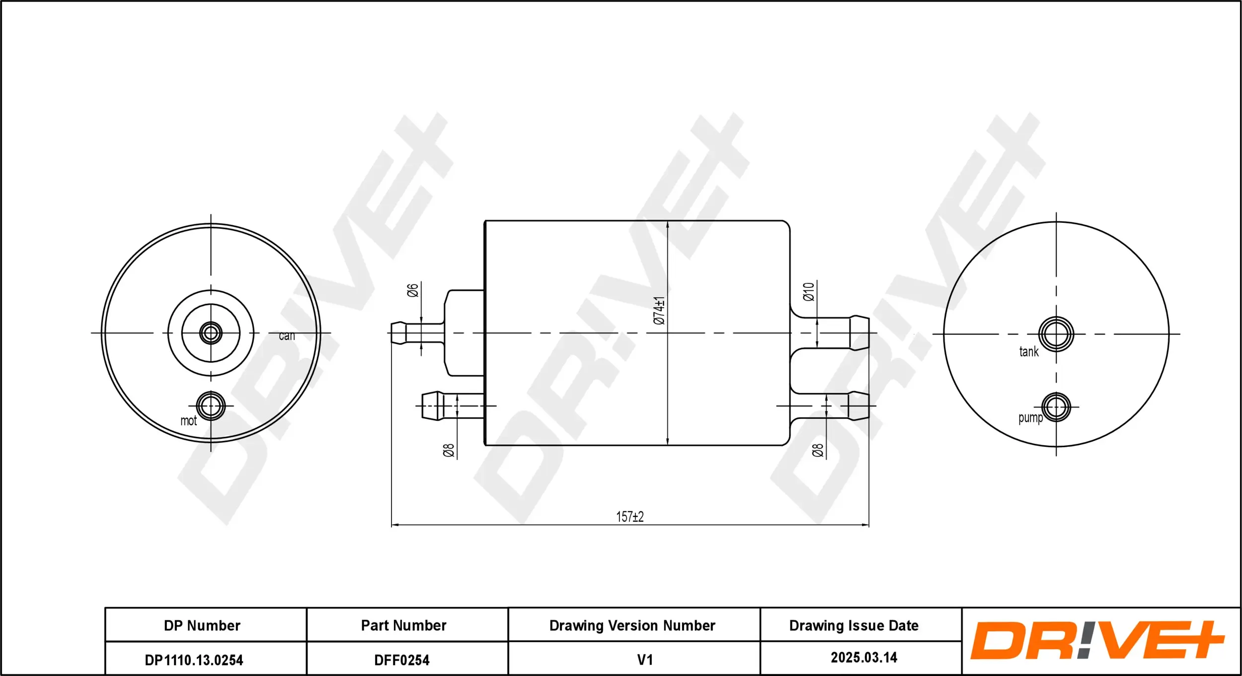Kraftstofffilter Dr!ve+ DP1110.13.0254