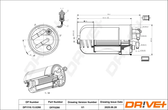 Kraftstofffilter Dr!ve+ DP1110.13.0290 Bild Kraftstofffilter Dr!ve+ DP1110.13.0290