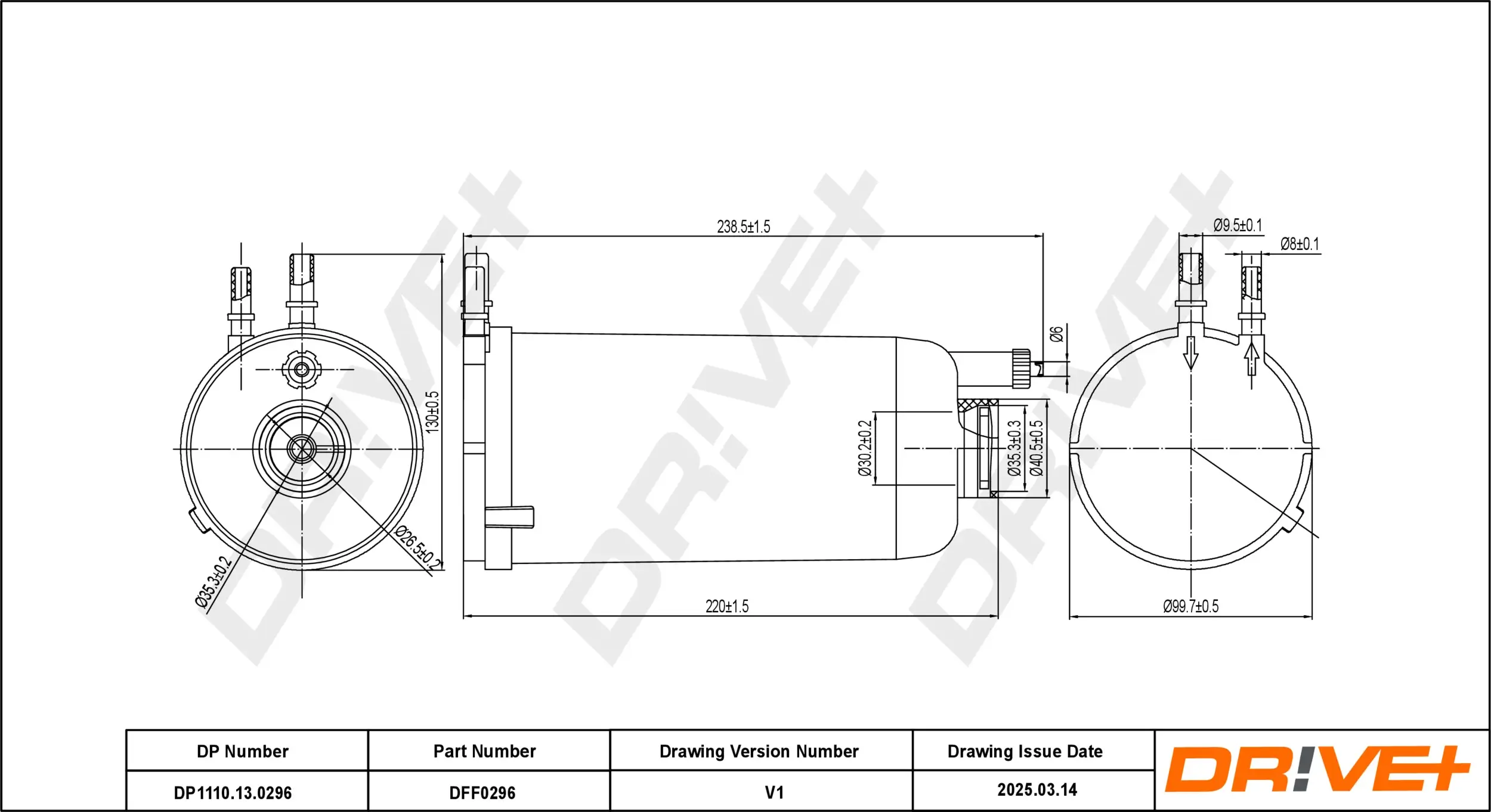 Kraftstofffilter Dr!ve+ DP1110.13.0296