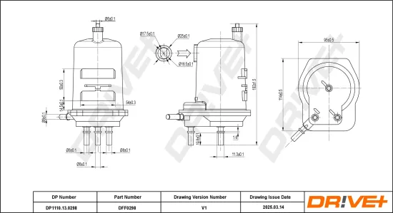 Kraftstofffilter Dr!ve+ DP1110.13.0298 Bild Kraftstofffilter Dr!ve+ DP1110.13.0298