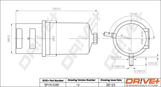 Kraftstofffilter Dr!ve+ DP1110.13.0301 Bild Kraftstofffilter Dr!ve+ DP1110.13.0301