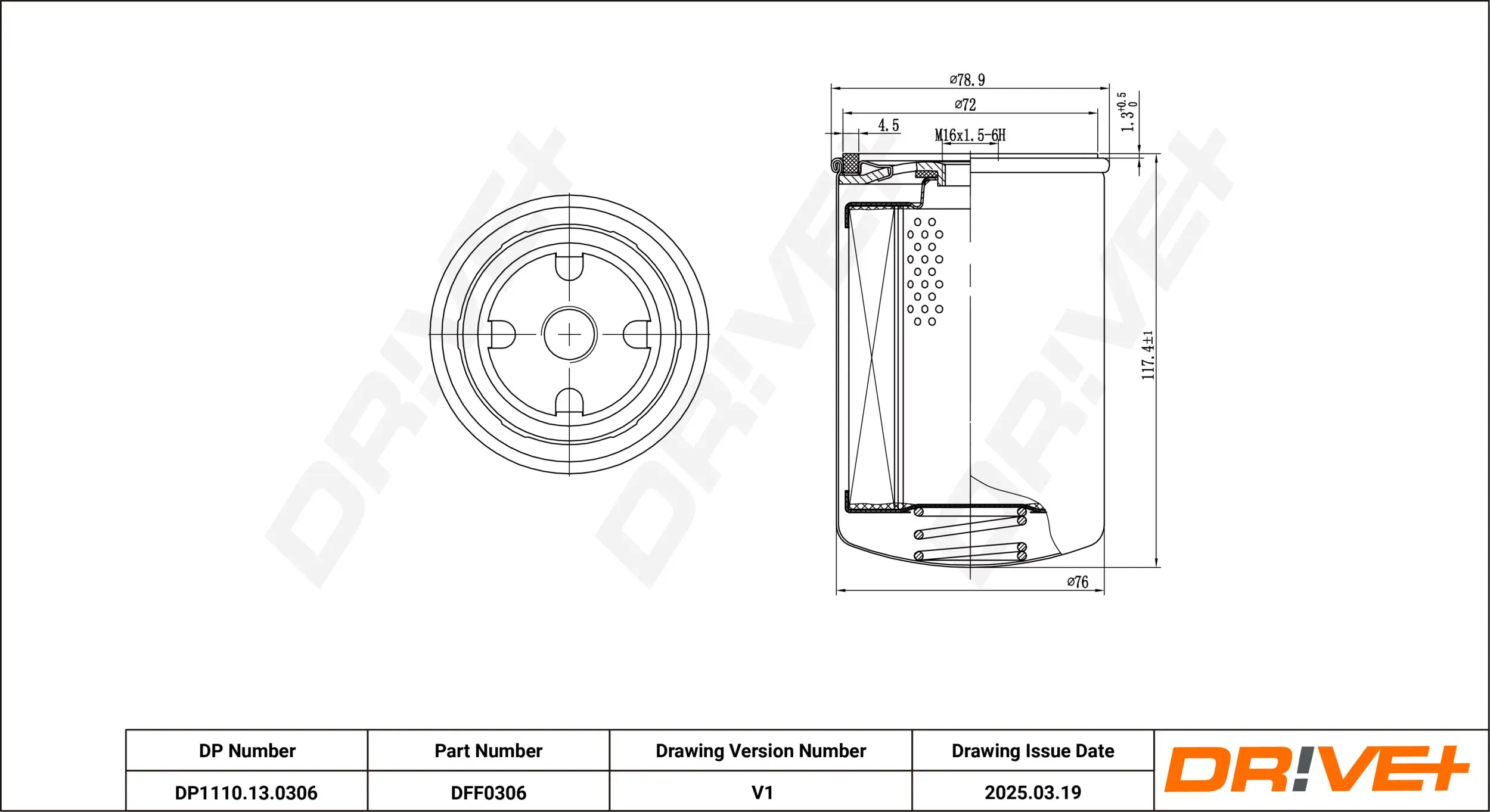 Kraftstofffilter Dr!ve+ DP1110.13.0306