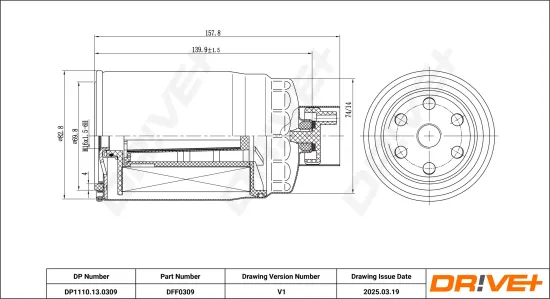 Kraftstofffilter Dr!ve+ DP1110.13.0309 Bild Kraftstofffilter Dr!ve+ DP1110.13.0309