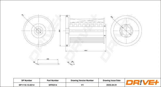Kraftstofffilter Dr!ve+ DP1110.13.0314 Bild Kraftstofffilter Dr!ve+ DP1110.13.0314