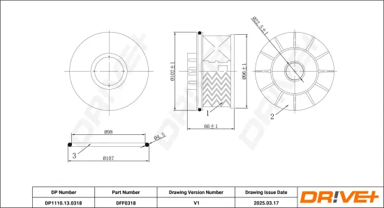 Kraftstofffilter Dr!ve+ DP1110.13.0318 Bild Kraftstofffilter Dr!ve+ DP1110.13.0318
