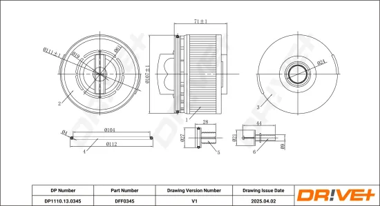Kraftstofffilter DR!VE+ DP1110.13.0345 Bild Kraftstofffilter DR!VE+ DP1110.13.0345