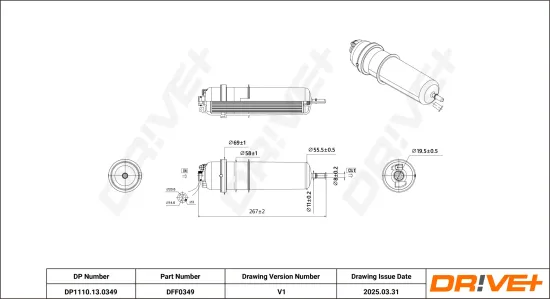 Kraftstofffilter Dr!ve+ DP1110.13.0349 Bild Kraftstofffilter Dr!ve+ DP1110.13.0349