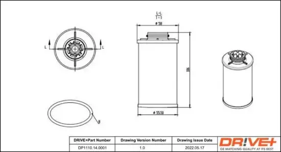 Hydraulikfilter, Automatikgetriebe Dr!ve+ DP1110.14.0001 Bild Hydraulikfilter, Automatikgetriebe Dr!ve+ DP1110.14.0001