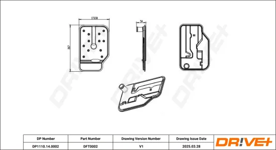 Hydraulikfiltersatz, Automatikgetriebe Dr!ve+ DP1110.14.0002 Bild Hydraulikfiltersatz, Automatikgetriebe Dr!ve+ DP1110.14.0002