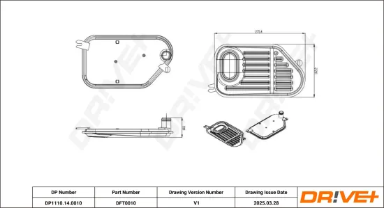 Hydraulikfiltersatz, Automatikgetriebe Dr!ve+ DP1110.14.0010 Bild Hydraulikfiltersatz, Automatikgetriebe Dr!ve+ DP1110.14.0010