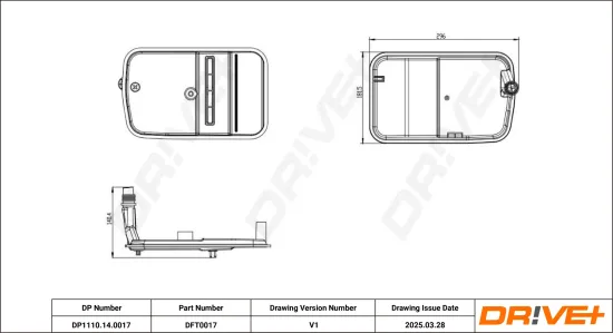 Hydraulikfiltersatz, Automatikgetriebe DR!VE+ DP1110.14.0017 Bild Hydraulikfiltersatz, Automatikgetriebe DR!VE+ DP1110.14.0017