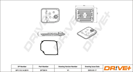 Hydraulikfiltersatz, Automatikgetriebe Dr!ve+ DP1110.14.0019 Bild Hydraulikfiltersatz, Automatikgetriebe Dr!ve+ DP1110.14.0019