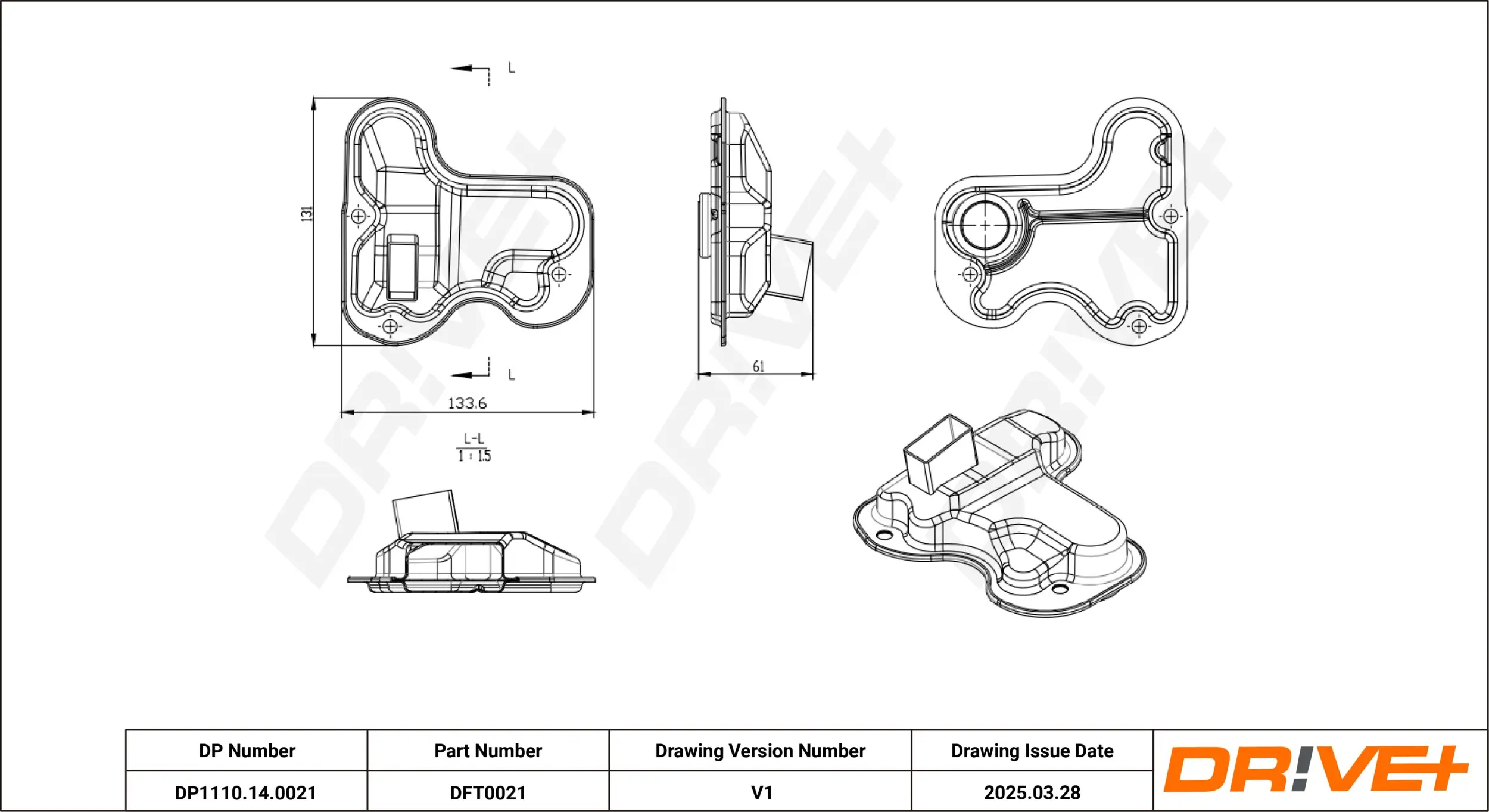 Hydraulikfilter, Automatikgetriebe Dr!ve+ DP1110.14.0021