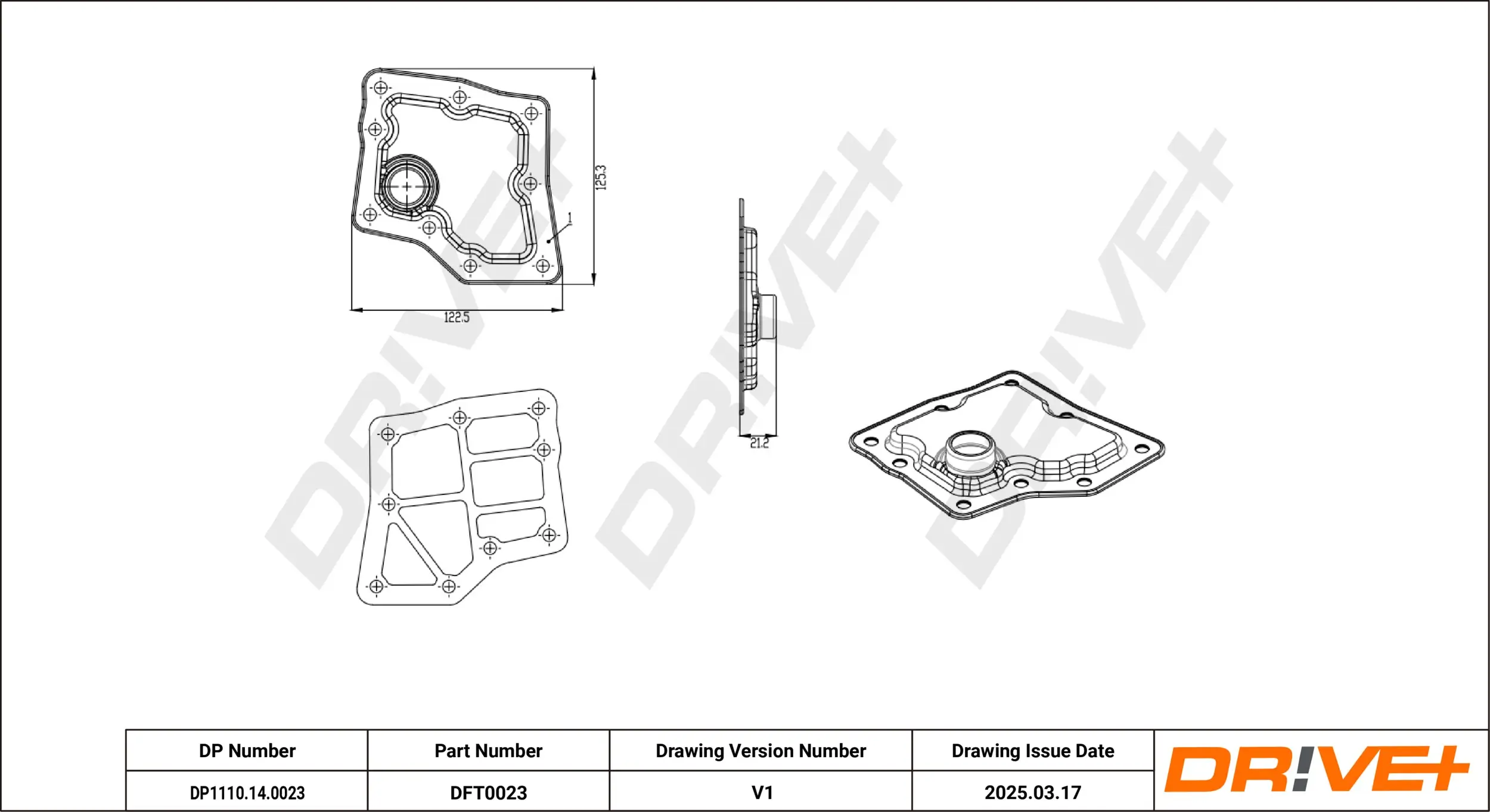Hydraulikfilter, Automatikgetriebe Dr!ve+ DP1110.14.0023