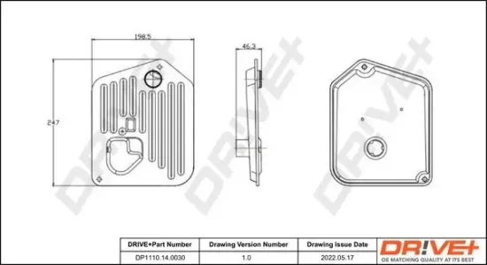 Hydraulikfilter, Automatikgetriebe DR!VE+ DP1110.14.0030 Bild Hydraulikfilter, Automatikgetriebe DR!VE+ DP1110.14.0030