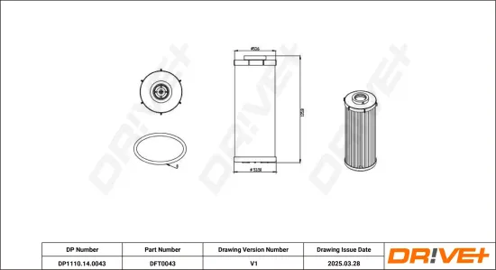 Hydraulikfilter, Automatikgetriebe Dr!ve+ DP1110.14.0043 Bild Hydraulikfilter, Automatikgetriebe Dr!ve+ DP1110.14.0043