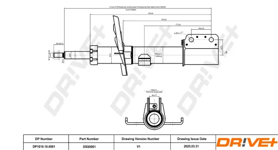 Stoßdämpfer Vorderachse Dr!ve+ DP1610.10.0001 Bild Stoßdämpfer Vorderachse Dr!ve+ DP1610.10.0001