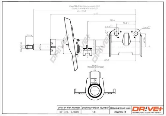 Stoßdämpfer Vorderachse Dr!ve+ DP1610.10.0006 Bild Stoßdämpfer Vorderachse Dr!ve+ DP1610.10.0006
