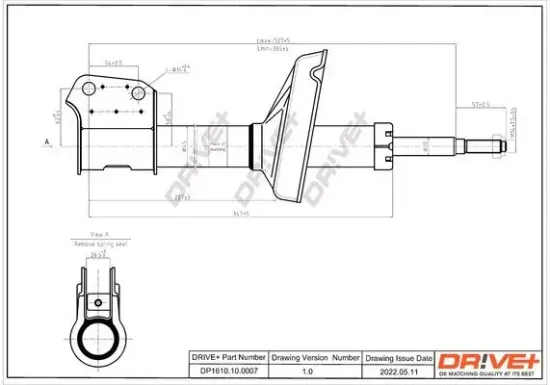 Stoßdämpfer Vorderachse Dr!ve+ DP1610.10.0007 Bild Stoßdämpfer Vorderachse Dr!ve+ DP1610.10.0007