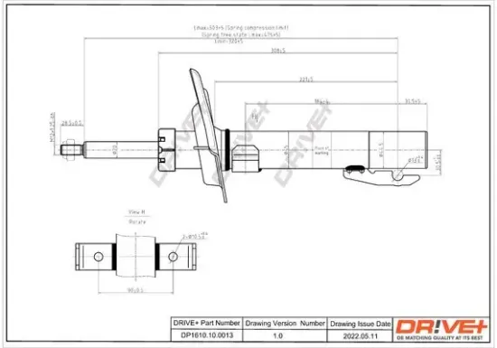 Stoßdämpfer Dr!ve+ DP1610.10.0013 Bild Stoßdämpfer Dr!ve+ DP1610.10.0013