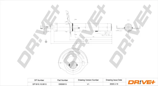 Stoßdämpfer Vorderachse Dr!ve+ DP1610.10.0013 Bild Stoßdämpfer Vorderachse Dr!ve+ DP1610.10.0013