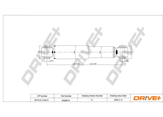 Stoßdämpfer Hinterachse Dr!ve+ DP1610.10.0014 Bild Stoßdämpfer Hinterachse Dr!ve+ DP1610.10.0014