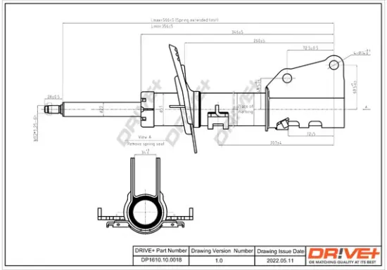 Stoßdämpfer Vorderachse Dr!ve+ DP1610.10.0018 Bild Stoßdämpfer Vorderachse Dr!ve+ DP1610.10.0018