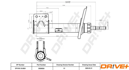 Stoßdämpfer Vorderachse links Dr!ve+ DP1610.10.0024 Bild Stoßdämpfer Vorderachse links Dr!ve+ DP1610.10.0024