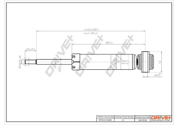 Stoßdämpfer Hinterachse DR!VE+ DP1610.10.0026