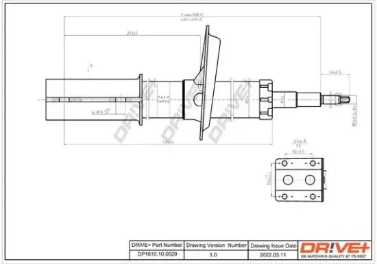 Stoßdämpfer Vorderachse Dr!ve+ DP1610.10.0029 Bild Stoßdämpfer Vorderachse Dr!ve+ DP1610.10.0029