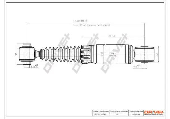 Stoßdämpfer Hinterachse Dr!ve+ DP1610.10.0041 Bild Stoßdämpfer Hinterachse Dr!ve+ DP1610.10.0041