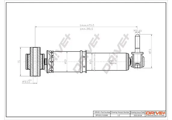 Stoßdämpfer Hinterachse Dr!ve+ DP1610.10.0049