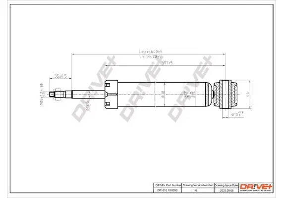 Stoßdämpfer Hinterachse Dr!ve+ DP1610.10.0050