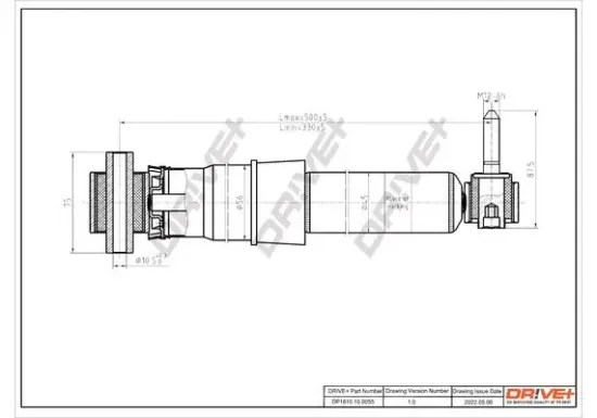 Stoßdämpfer Hinterachse Dr!ve+ DP1610.10.0055 Bild Stoßdämpfer Hinterachse Dr!ve+ DP1610.10.0055