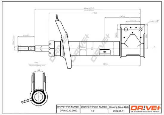 Stoßdämpfer Vorderachse rechts DR!VE+ DP1610.10.0060 Bild Stoßdämpfer Vorderachse rechts DR!VE+ DP1610.10.0060
