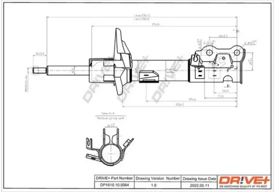 Stoßdämpfer Vorderachse rechts Dr!ve+ DP1610.10.0064 Bild Stoßdämpfer Vorderachse rechts Dr!ve+ DP1610.10.0064