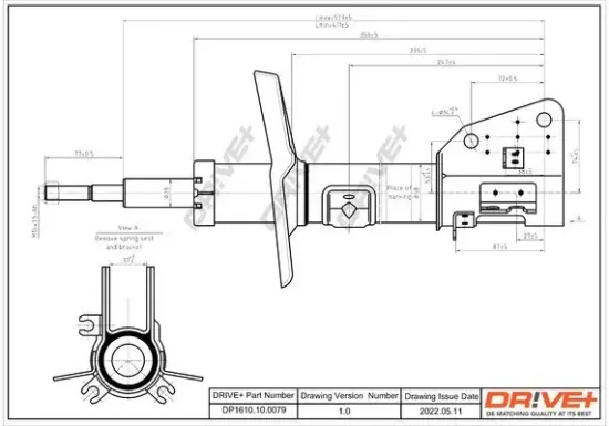 Stoßdämpfer Vorderachse Dr!ve+ DP1610.10.0079 Bild Stoßdämpfer Vorderachse Dr!ve+ DP1610.10.0079