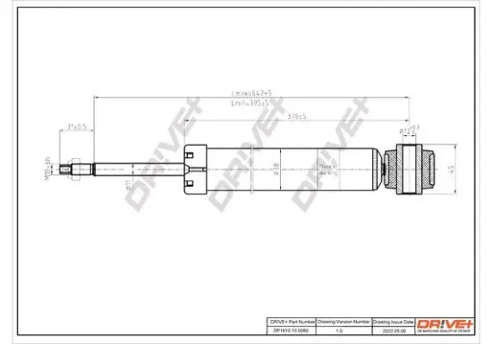 Stoßdämpfer Dr!ve+ DP1610.10.0080 Bild Stoßdämpfer Dr!ve+ DP1610.10.0080