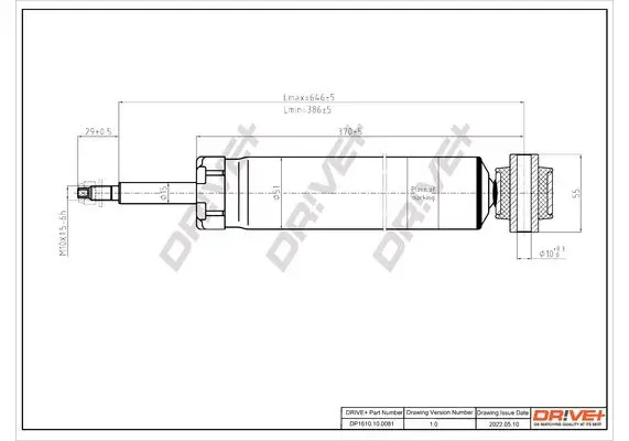 Stoßdämpfer Hinterachse Dr!ve+ DP1610.10.0081
