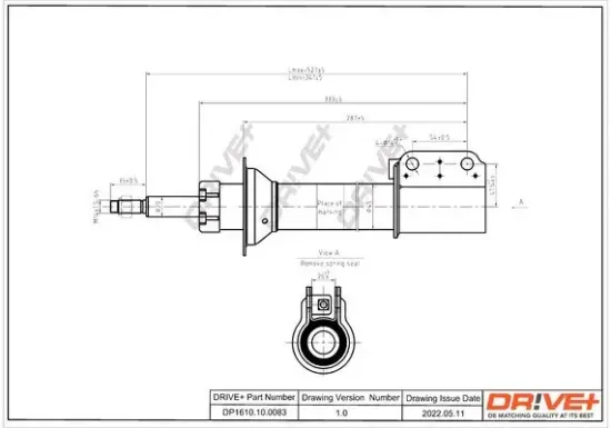 Stoßdämpfer Vorderachse Dr!ve+ DP1610.10.0083 Bild Stoßdämpfer Vorderachse Dr!ve+ DP1610.10.0083