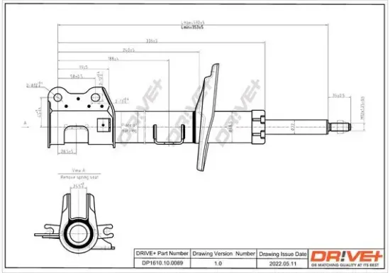 Stoßdämpfer Vorderachse links Dr!ve+ DP1610.10.0089 Bild Stoßdämpfer Vorderachse links Dr!ve+ DP1610.10.0089