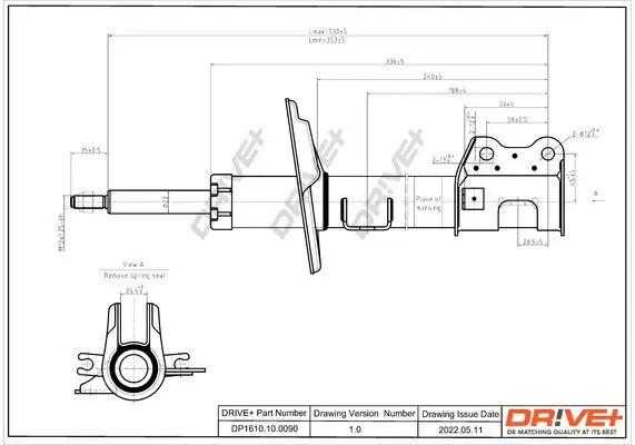 Stoßdämpfer Dr!ve+ DP1610.10.0090 Bild Stoßdämpfer Dr!ve+ DP1610.10.0090