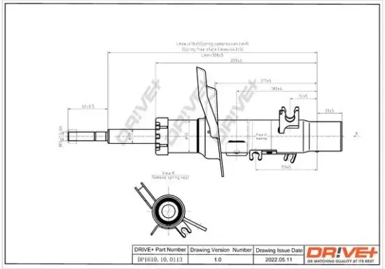Stoßdämpfer Vorderachse rechts Dr!ve+ DP1610.10.0113 Bild Stoßdämpfer Vorderachse rechts Dr!ve+ DP1610.10.0113