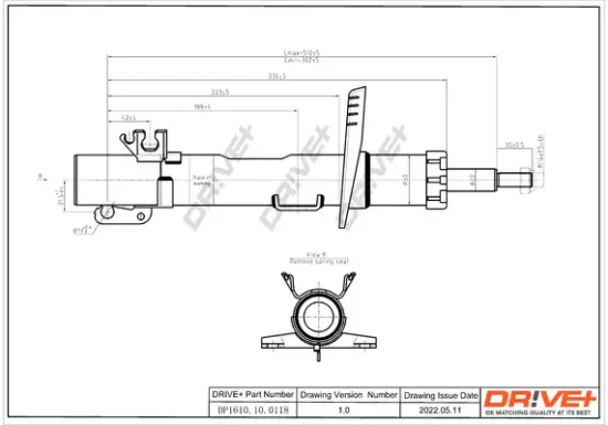 Stoßdämpfer Vorderachse DR!VE+ DP1610.10.0118 Bild Stoßdämpfer Vorderachse DR!VE+ DP1610.10.0118