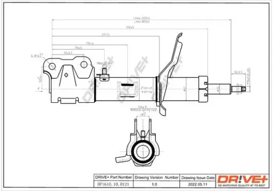 Stoßdämpfer Vorderachse rechts Dr!ve+ DP1610.10.0121 Bild Stoßdämpfer Vorderachse rechts Dr!ve+ DP1610.10.0121