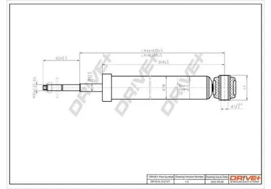 Stoßdämpfer Hinterachse Dr!ve+ DP1610.10.0127 Bild Stoßdämpfer Hinterachse Dr!ve+ DP1610.10.0127